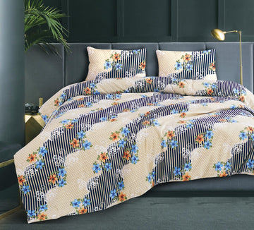 Cotton designer bedsheet with 2 pillow cover