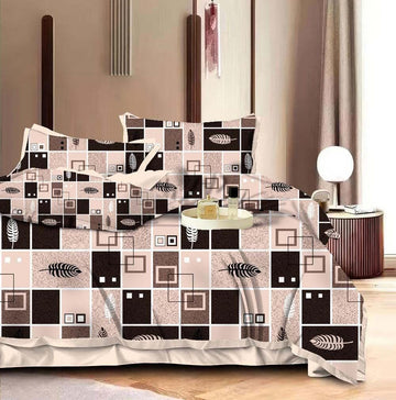 Cotton designer bedsheet with 2 pillow cover