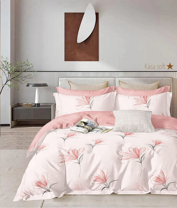 Cotton designer bedsheet with 2 pillow cover (Copy)