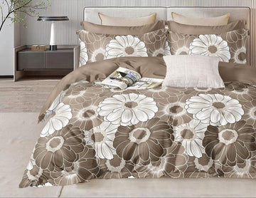 Cotton designer bedsheet with 2 pillow cover