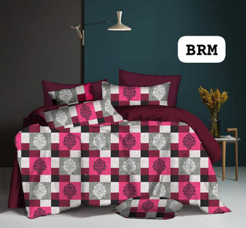 Cotton designer bedsheet with 2 pillow cover