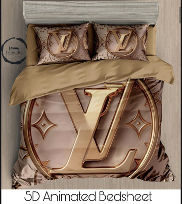 Cotton Satin silk logo branding designer bedsheet with 2 pillow cover