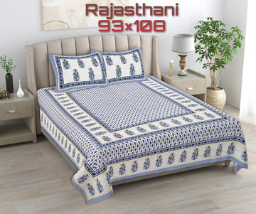 100%pure cotton traditional design bedsheet with 2 pillow cover