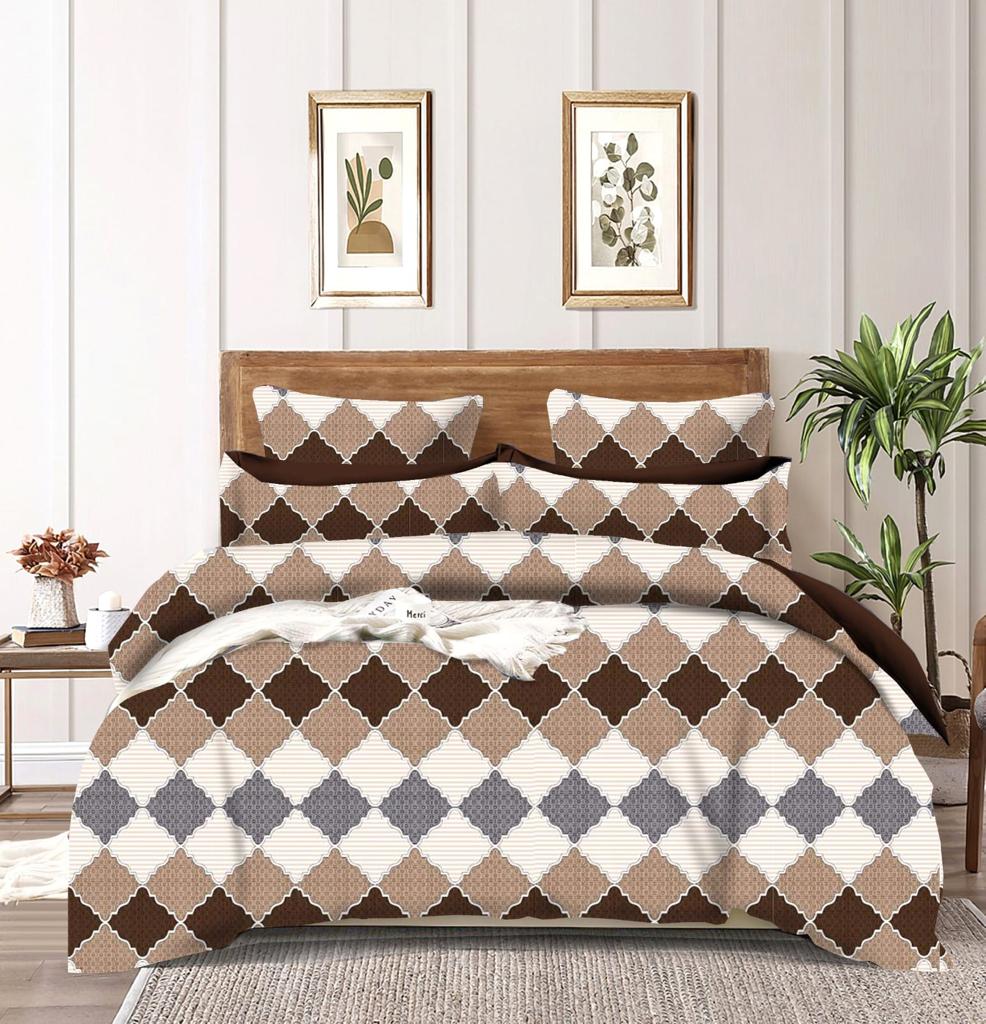 Cotton designer bedsheet with 2 pillow cover