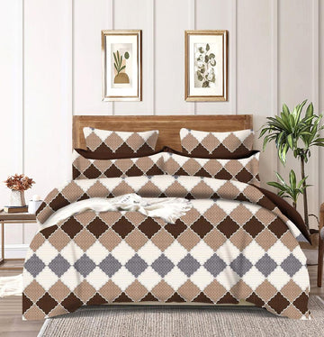 Cotton designer bedsheet with 2 pillow cover