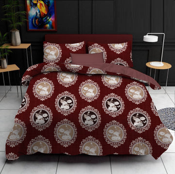 Cotton designer bedsheet with 2 pillow cover