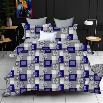 Cotton designer bedsheet with 2 pillow cover