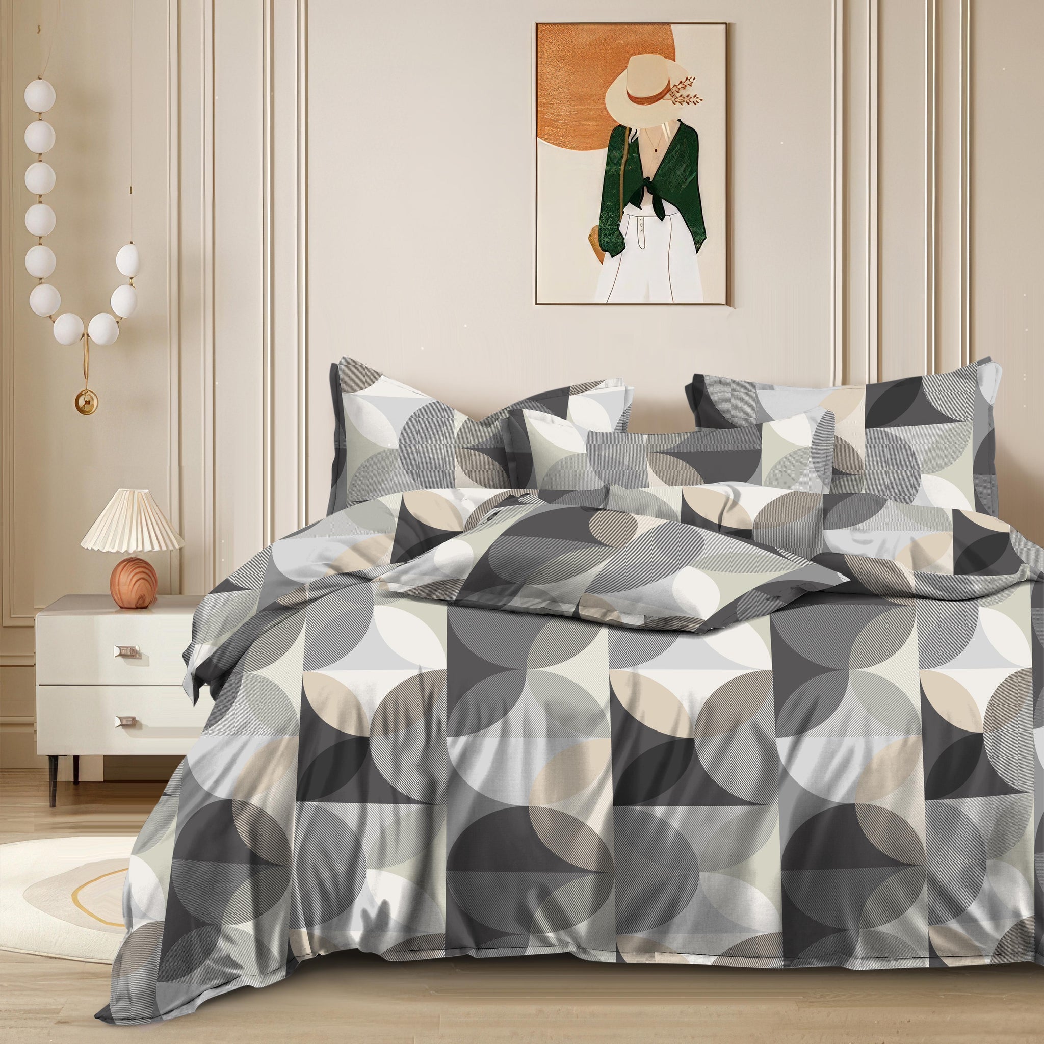 Cotton designer bedsheet with 2 pillow cover