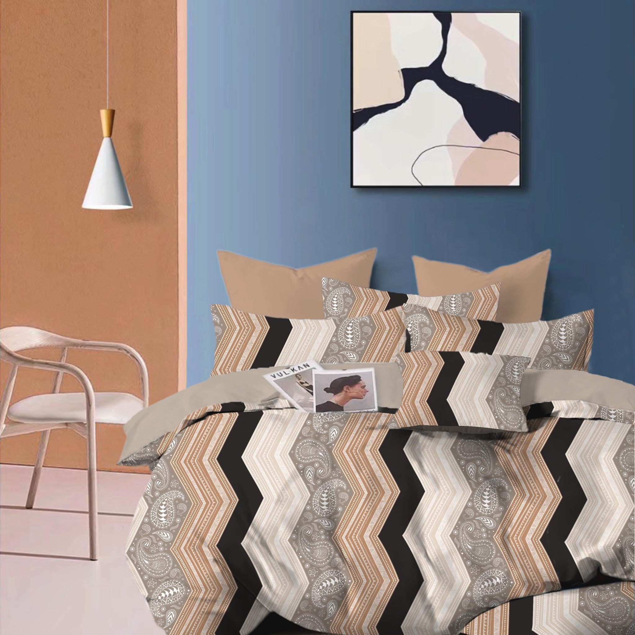 Cotton designer bedsheet with 2 pillow cover