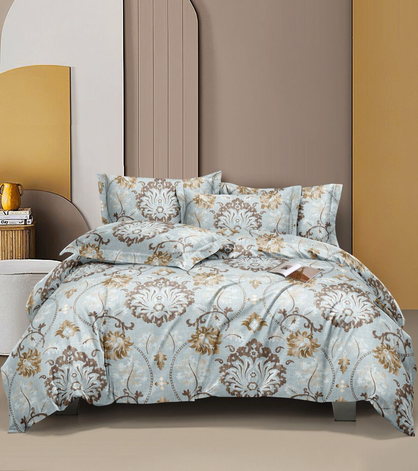 Cotton designer bedsheet with 2 pillow cover
