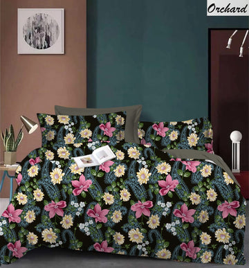 Cotton designer bedsheet with 2 pillow cover