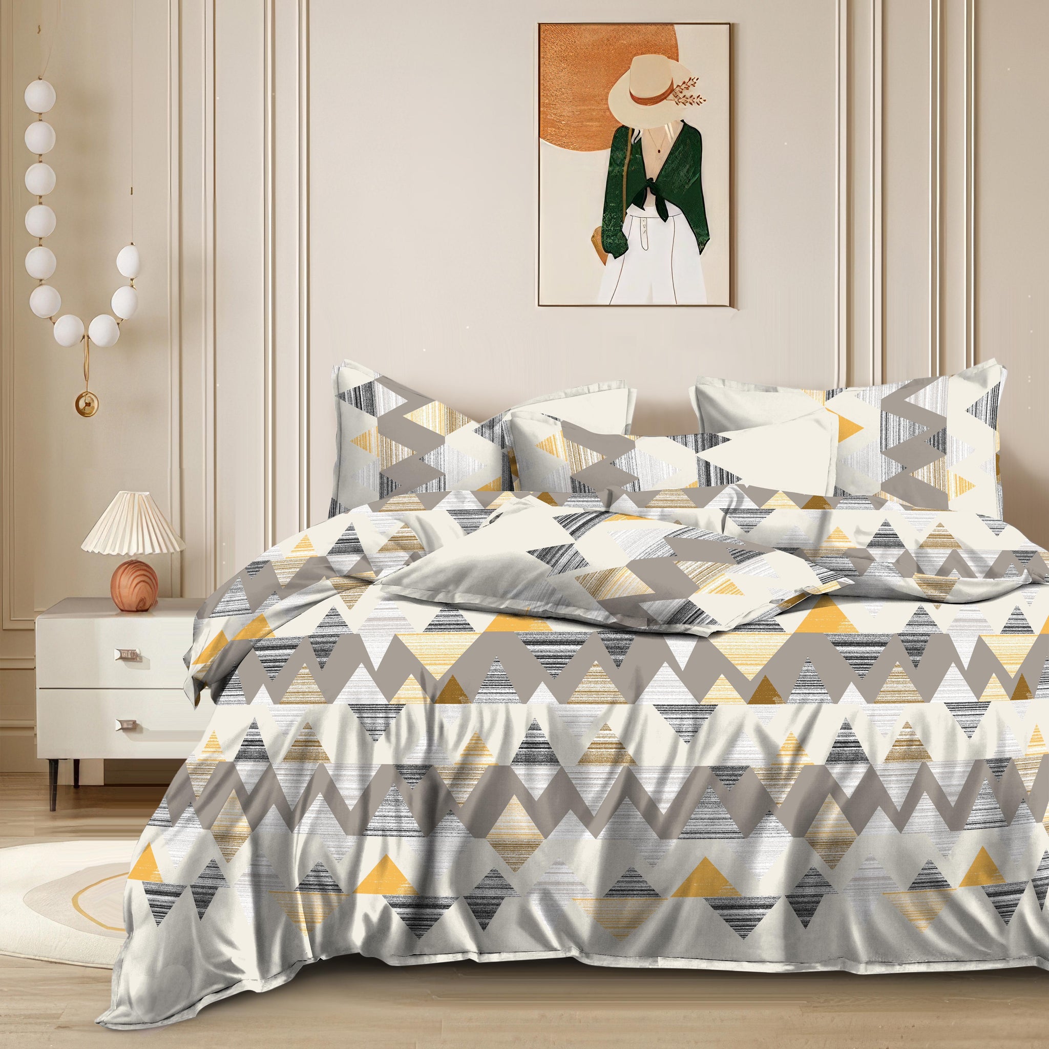 Cotton designer bedsheet with 2 pillow cover