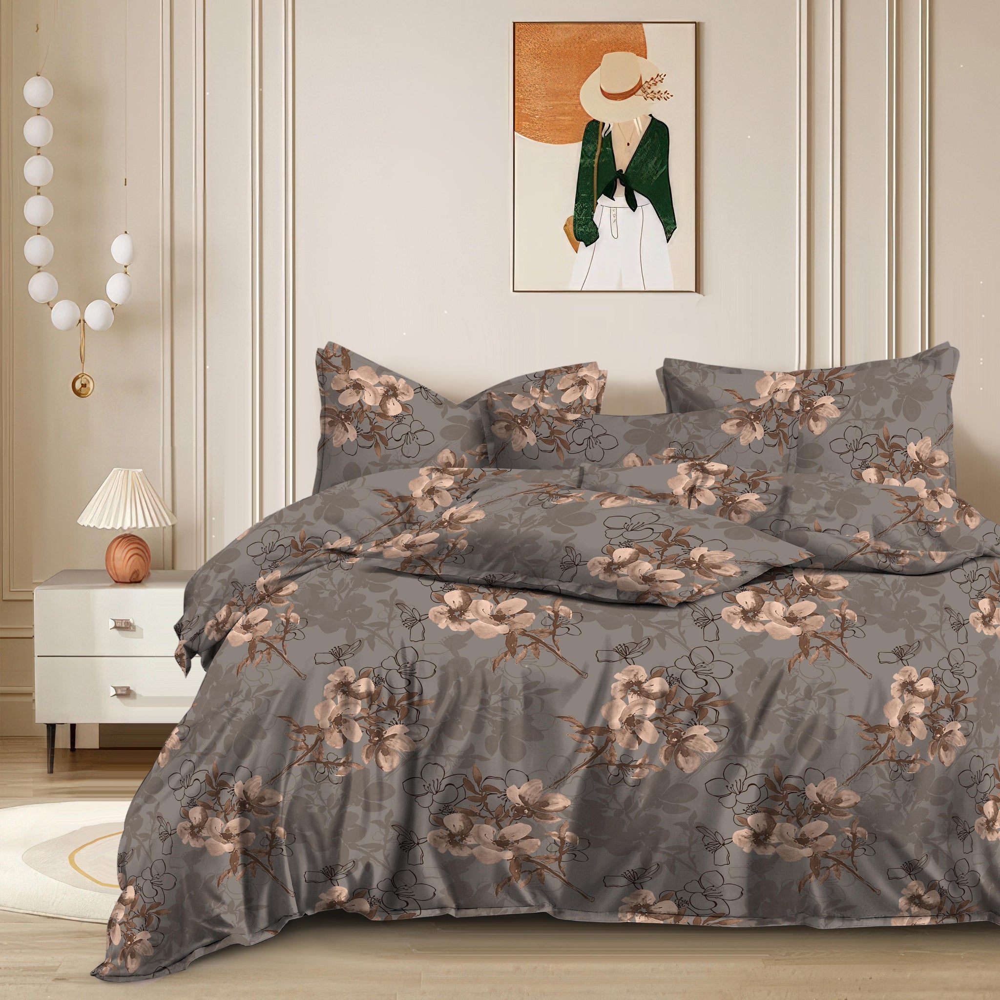 Cotton designer bedsheet with 2 pillow cover