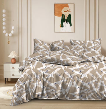 Cotton designer bedsheet with 2 pillow cover