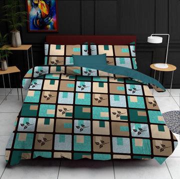 Cotton designer bedsheet with 2 pillow cover