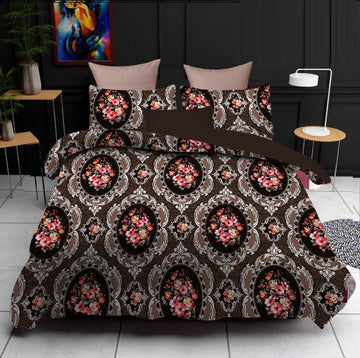 Cotton designer bedsheet with 2 pillow cover
