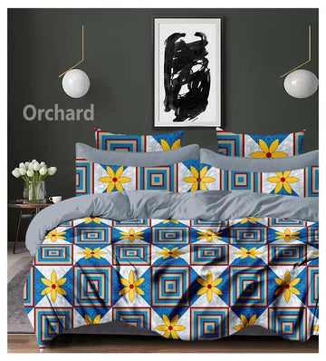 Cotton designer bedsheet with 2 pillow cover