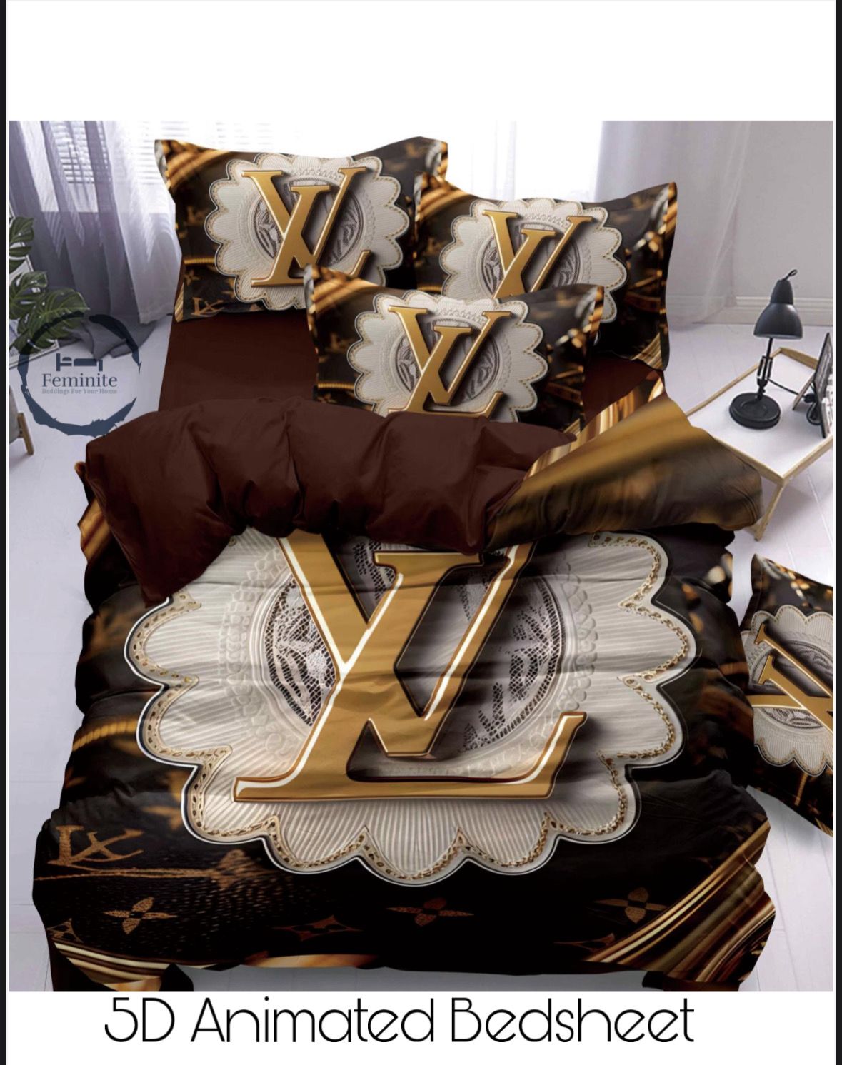 Cotton Satin silk logo branding designer bedsheet with 2 pillow cover