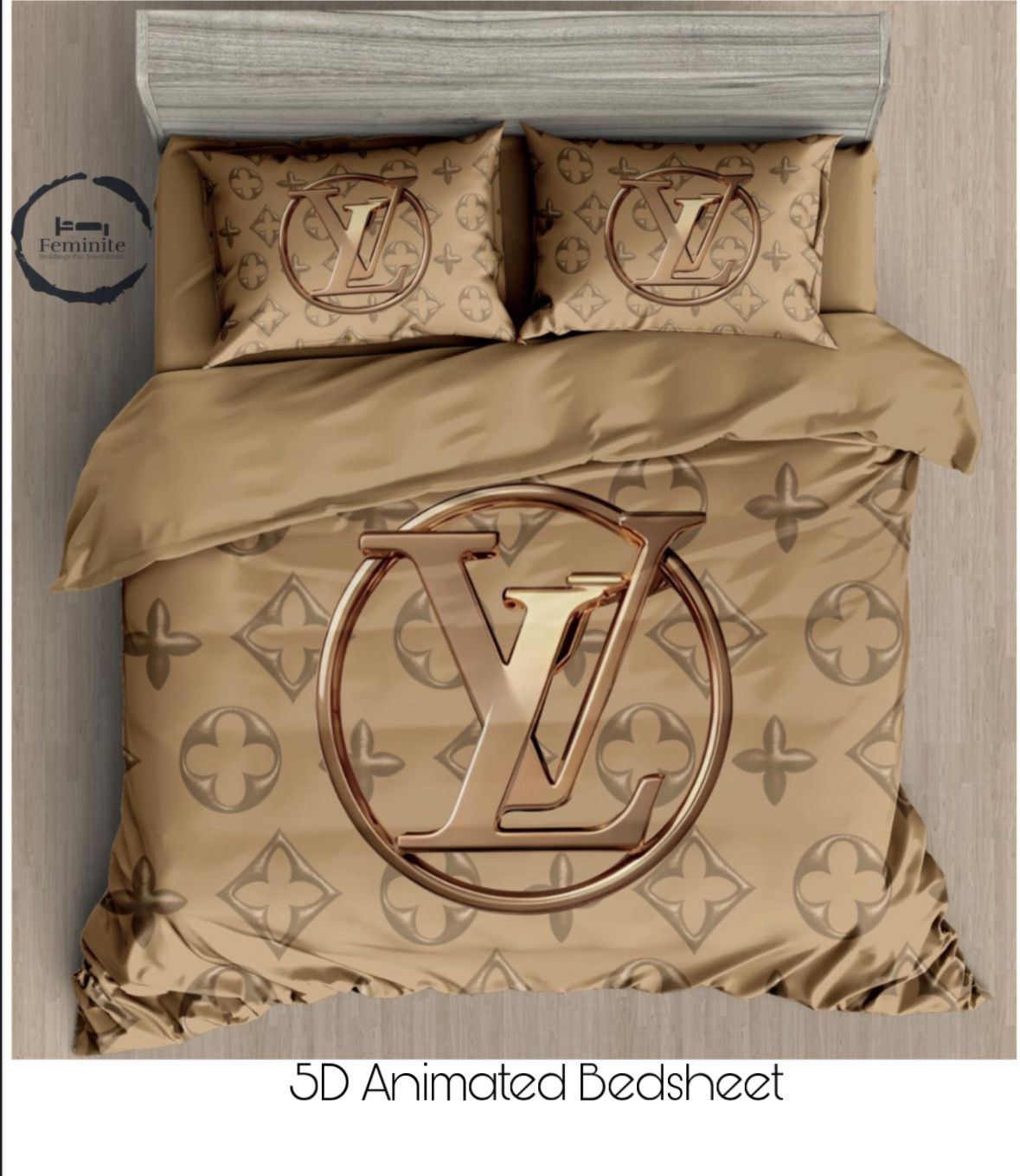 Cotton Satin silk logo branding designer bedsheet with 2 pillow cover