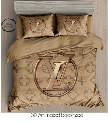 Cotton Satin silk logo branding designer bedsheet with 2 pillow cover