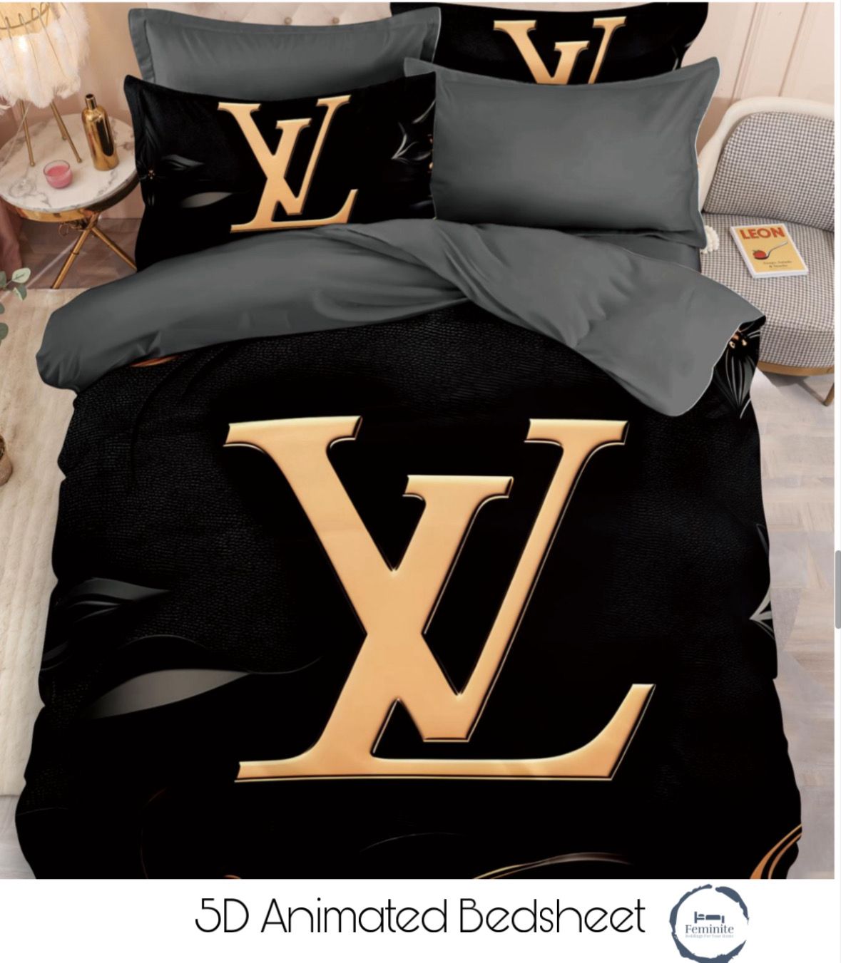 Cotton Satin silk logo branding designer bedsheet with 2 pillow cover