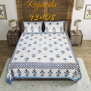 100%pure cotton traditional design bedsheet with 2 pillow cover